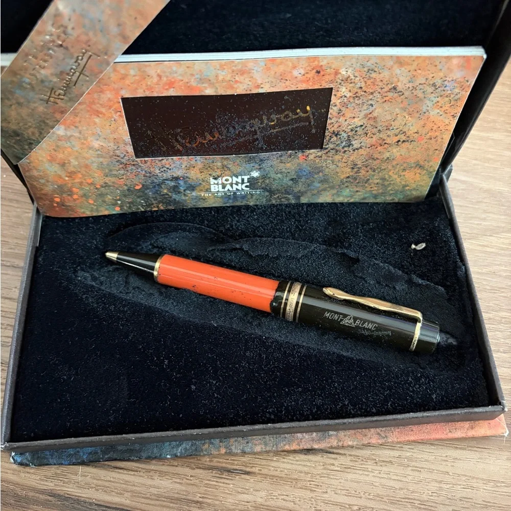 Montblanc Meisterstück Hemingway Limited Edition Pen - Orange and Black